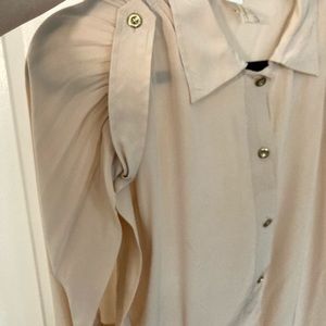 Ali Ro Blush Belted Silk Shirtdress